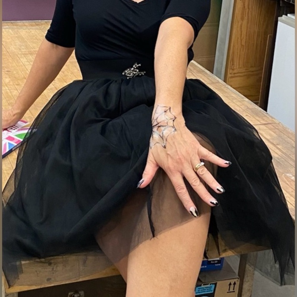 Elegant Black Tulle Skirt